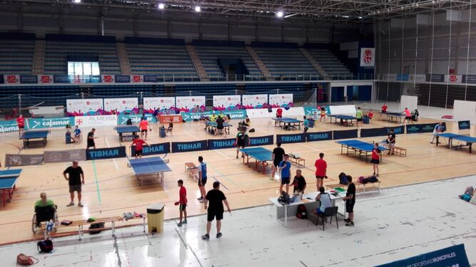 Imagen de archivo del torneo de tenis de mesa en el Palacio de los Juegos Mediterráneos