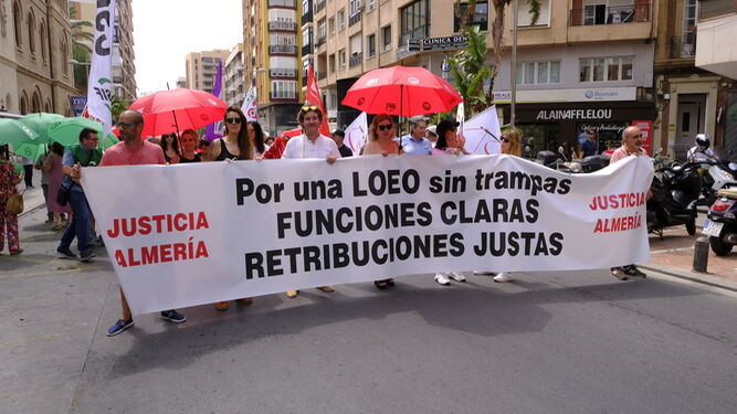 Los funcionarios de Justicia han tomado las calles de Almería.