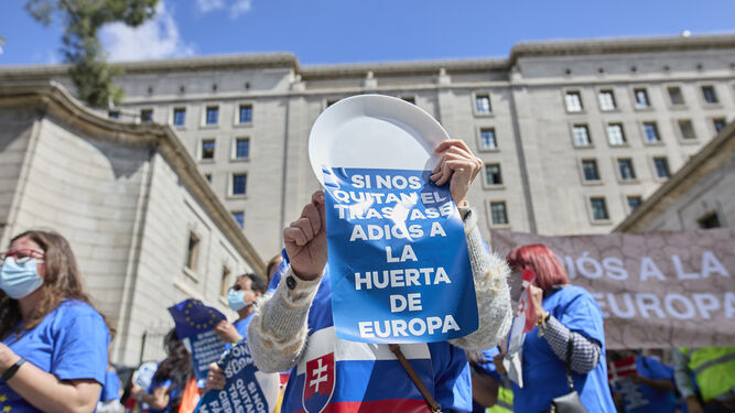 Manifestación en Madrid en contra del recorte del Trasvase Tajo-Segura.