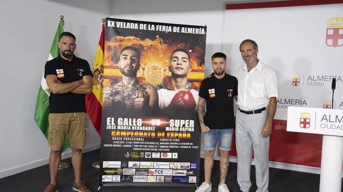 Presentación de la XX Velada de Boxeo de la Feria de Almería con la presencia del boxeador José María “El Gallo” Hernández.