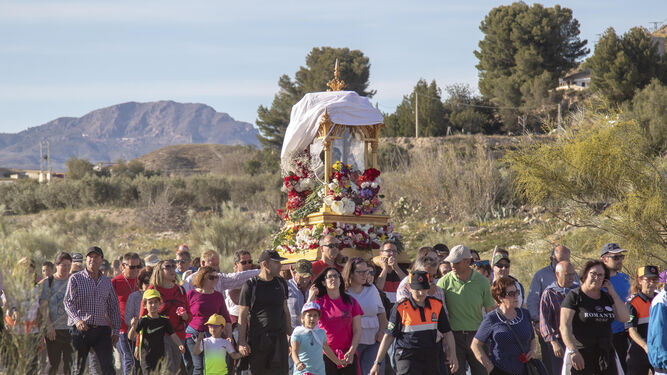 Imagen de archivo de la procesión de la Virgen del Saliente.