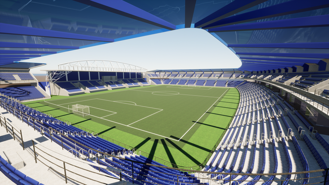 El nuevo estadio de fútbol de San Fernando tendrá un aforo para 7.000 espectadores ampliable a 8.500