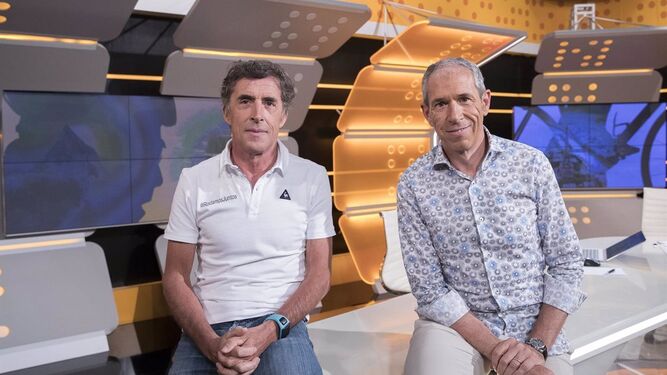 Carlos de Andrés y Perico Delgado, los narradores de la Vuelta Ciclista a España.
