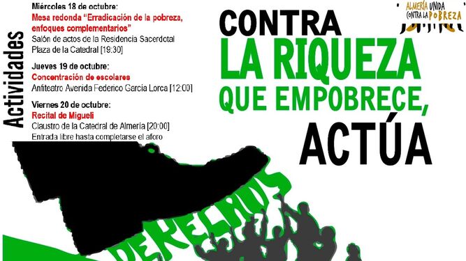Almería se une en la lucha contra la pobreza: actividades para una semana de sensibilización