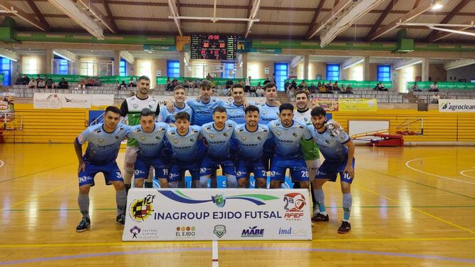 Equipo del CD El Ejido Futsal para afrontar este choque liguero