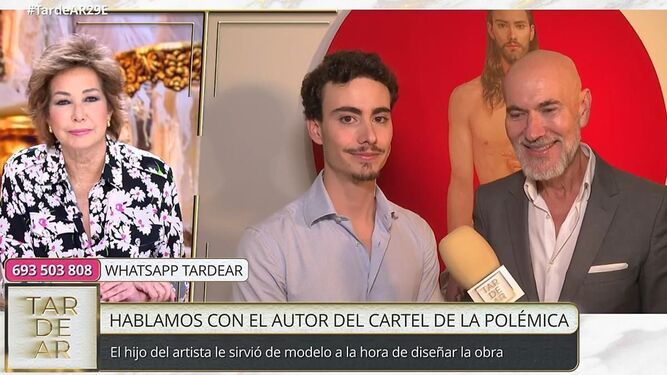 Ana Rosa Quintana entrevistando a Salustiano García y a su hijo Horacio en su programa