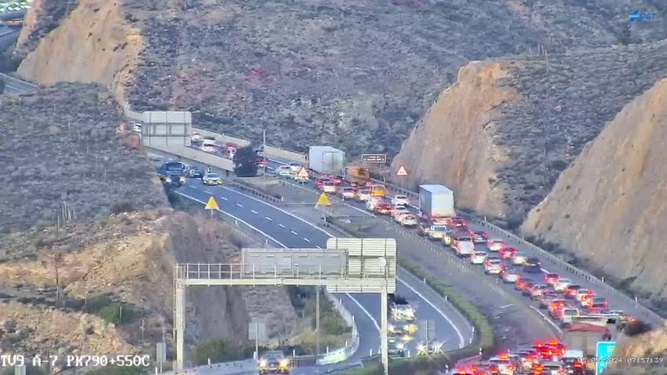 Accidente en la autovía A-7 en Almería.