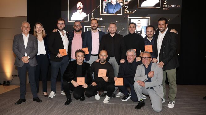 Los chefs del Top 10 de Málaga con los directivos de Macarfi