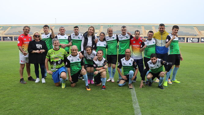 Uno de los equipos participantes en la primera jornada de la II Liga Almeriense de Fútbol Inclusiva.