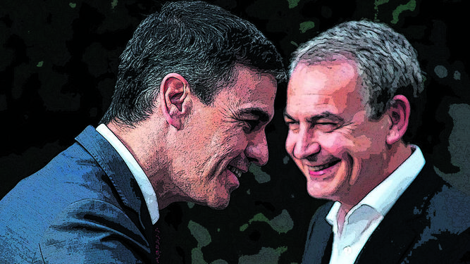 Pedro Sánchez y José Luis Rodríguez Zapatero.