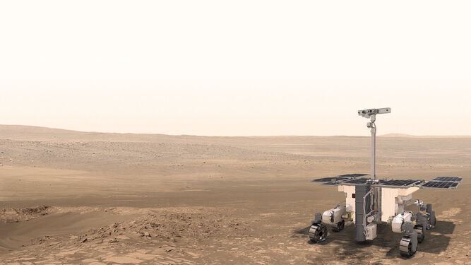 La Agencia Espacial Europea (ESA) simuló en el desierto las operaciones que el Rover debe desarrollar en el planeta rojo en futuras fechas.
